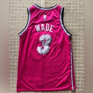 Nike pink Miami Heat Dewayne Wade Swingman Basketball Jersey size 48